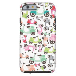 Retro scooter pattern art iPhone 6 case