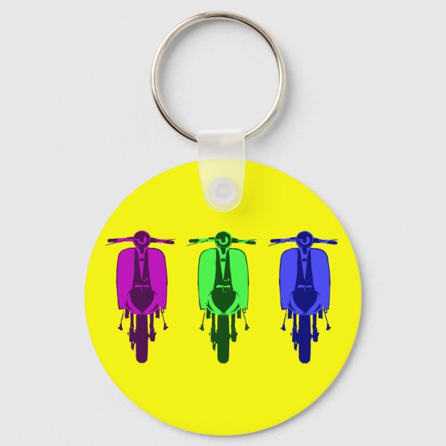 Retro Scooter Pop art version Keychain (Front)
