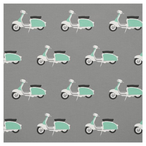 Retro Scooter Printed Fabric by Rupert & Poppy