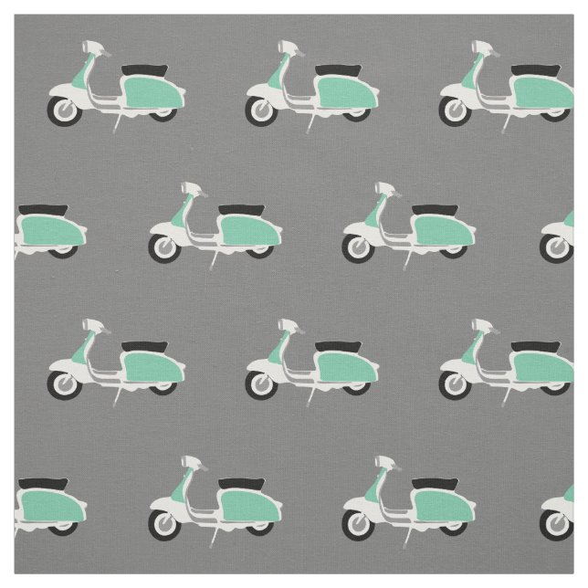 Retro Scooter Printed Fabric by Rupert & Poppy (Swatch)