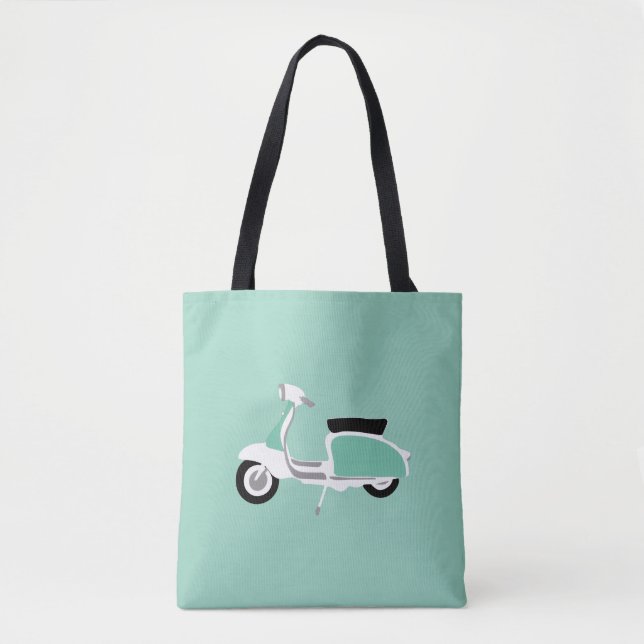 Retro Scooter Tote Bag (Front)
