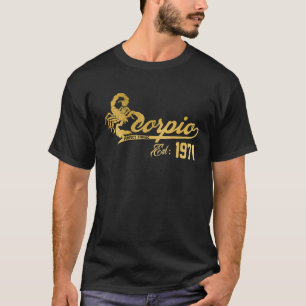 Retro Scorpio 1971-50 Yrs Old Bday 50Th Birthday T-Shirt