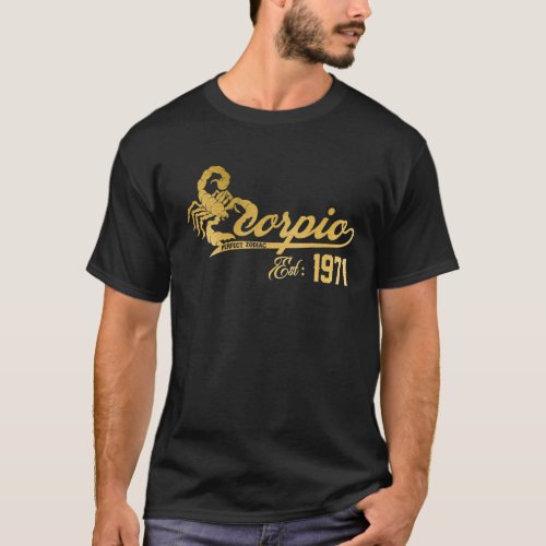 Retro Scorpio 1971_50 Yrs Old Bday 50Th Birthday T_Shirt