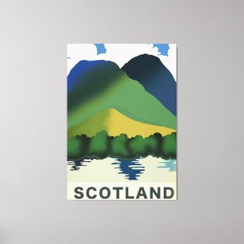Retro Scotland Vacation Art Canvas Print by bartonleclaydesign at Zazzle