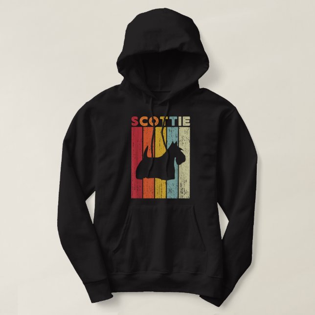 Retro Scottish Terrier Dog For Men Women Kids Scot Hoodie (Design Front)