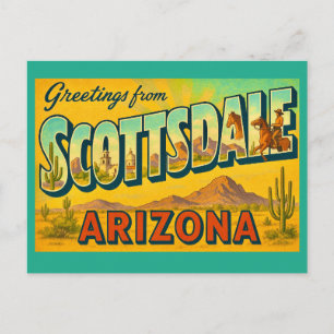 Retro Scottsdale Arizona Postcard