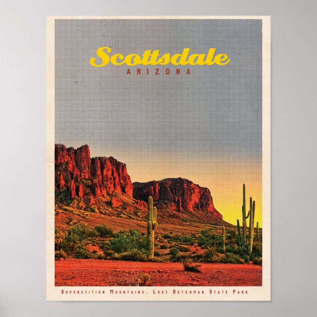 Retro Scottsdale Desert  Poster (Front)