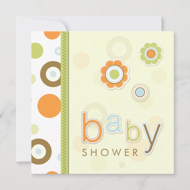 Retro Scrapbook Baby Shower invitation (Front)