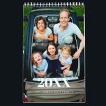 Retro script 2026 family photo calendar<br><div class="desc">A modern photo calendar to customize with your family pictures,  a perfect way to start the year 2026. Fully customizable text colors.</div>