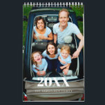 Retro script 2026 family photo calendar<br><div class="desc">A modern photo calendar to customize with your family pictures,  a perfect way to start the year 2026. Fully customizable text colors.</div>