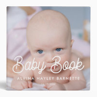 Retro script Baby Book photo album