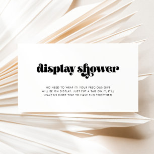 Retro Script Display Shower Card