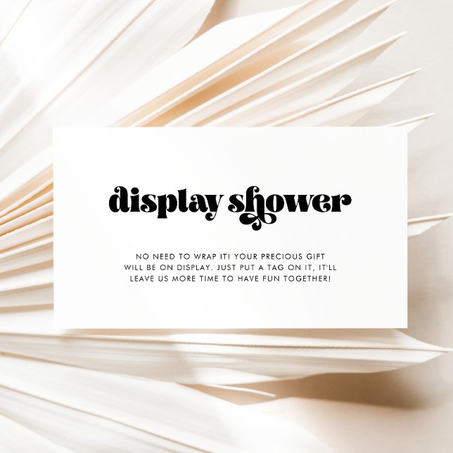 Retro Script Display Shower Card (Creator Uploaded)