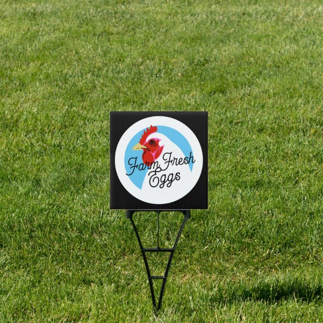 Retro  Script Farm Fresh Eggs  Sign (Insitu)