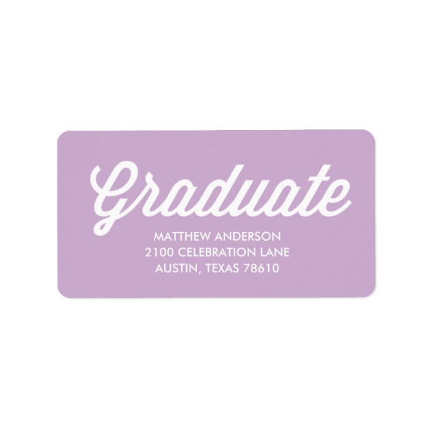Retro Script | Graduation Address Label