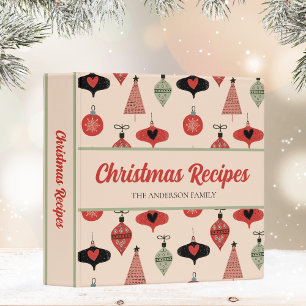 Retro Script Mid Century Christmas Recipe Binder