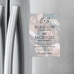 Retro Script Monogram Elegant Photo Wedding Magnetic Invitation<br><div class="desc">Invite family and friends to a simply elegant wedding celebration with stylish monogrammed photo invitation magnets. The picture and all wording on this template are simple to personalize, and the magnetic back makes them easy for friends and family to display. (IMAGE PLACEMENT TIP: An easy way to position a photo...</div>