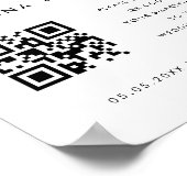 Retro Script QR Code Wedding Program Welcome Sign | Zazzle