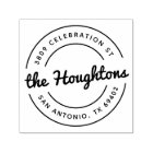 Retro Script Round Family Name Return Address