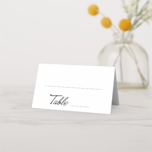 Retro Script Table Place Card