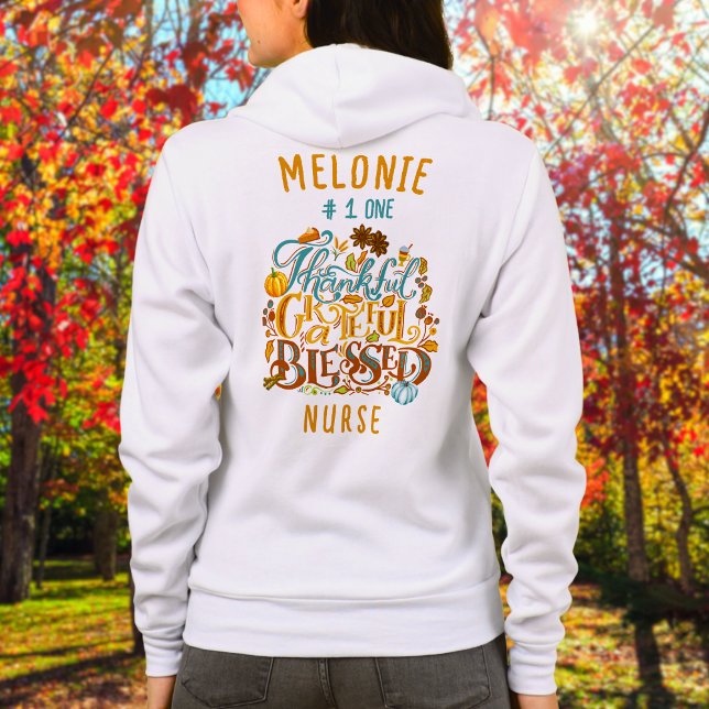 Retro Script Thankful Grateful Blessed Custom Hoodie (Creator Uploaded)
