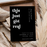 Retro Script This Just Got Real Funny Bold Wedding