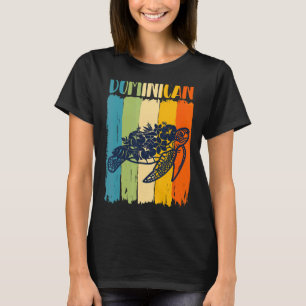 Retro Sea Turtle Dominican Theme Friends Family T-Shirt