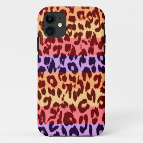 Retro seamless animal print fur skin of leopard iPhone 11 case