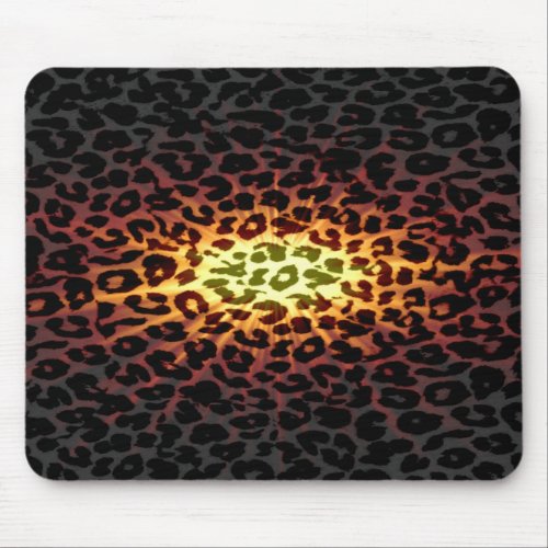 Retro seamless animal skin texture of leopard mouse pad