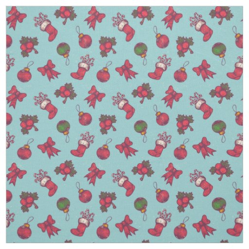 Retro seamless Christmas pattern Fabric