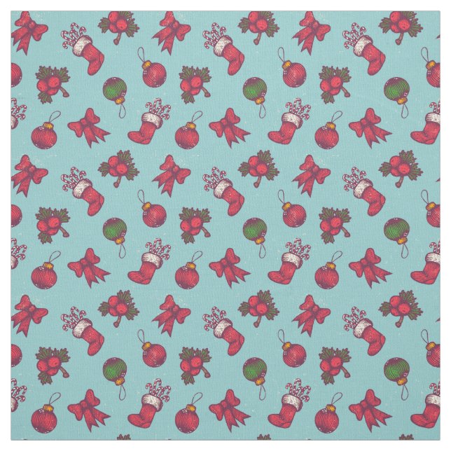 Retro seamless Christmas pattern Fabric (Swatch)