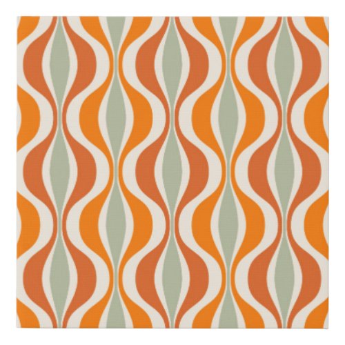 Retro seamless pattern from the 50s and 60s Seaml Faux Canvas Print