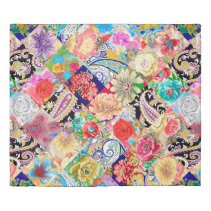 Retro Seamless pattern vintage of winter snow in t Duvet Cover