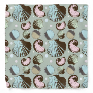 Retro Seashell Pattern Bandana