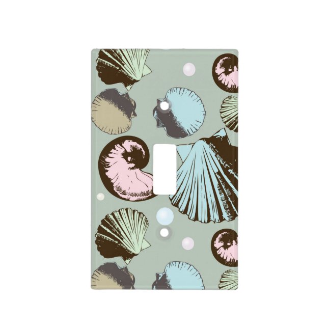 Retro Seashell Pattern Light Switch Cover (Front)