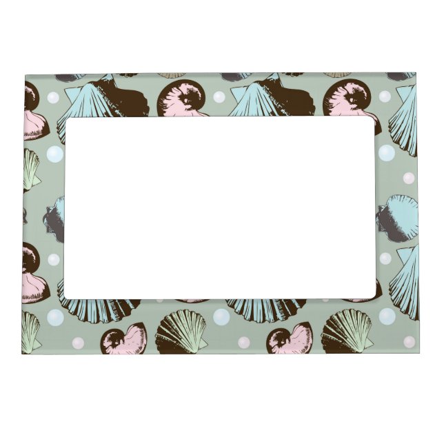 Retro Seashell Pattern Magnetic Frame (Front)