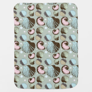 Retro Seashell Pattern Swaddle Blanket