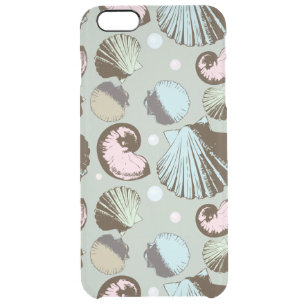 Retro Seashell Pattern Clear iPhone 6 Plus Case