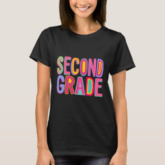 Retro Second Grade Rainbow Vibes Ck To School 2nd T-Shirt