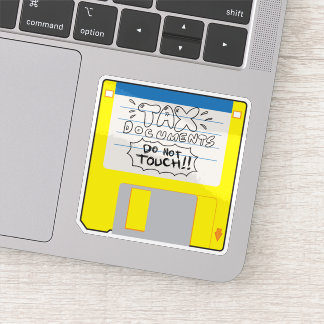 Retro Secret Files Floppy Disk Sticker