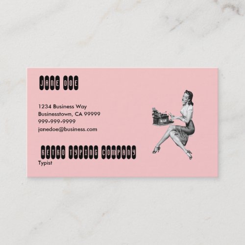 Retro Secretary Business Card Template