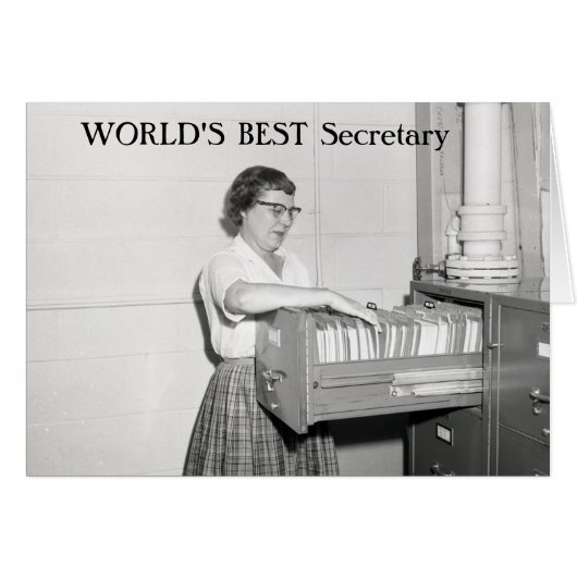 Retro Secretary Cards (Front Horizontal)