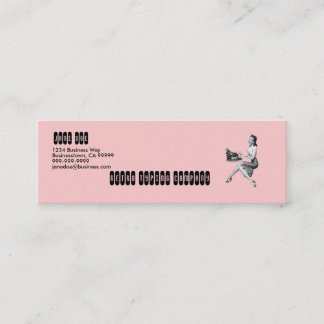 Retro Secretary Mini Business Card