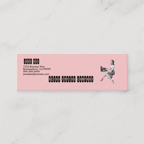 Retro Secretary Business Card Templates