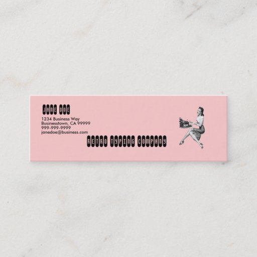 Customizable Retro Secretary Business Card Templates