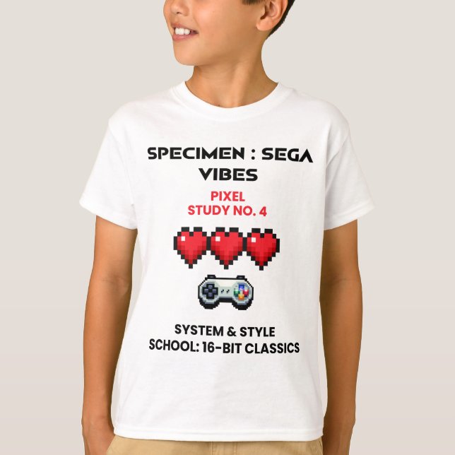 Retro Sega Vibes Pixel Study No. 4  T-Shirt (Front)