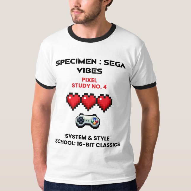 Retro Sega Vibes Pixel Study No. 4  T-Shirt (Front)