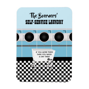 Retro Self-service Laundry They Do The Work Magnet