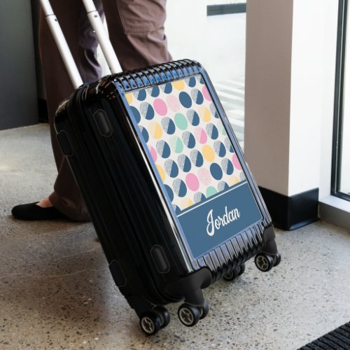 Retro Semi_Circle Pattern  Add Your Name Luggage