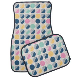Retro Semi-Circle Pattern Car Floor Mat
